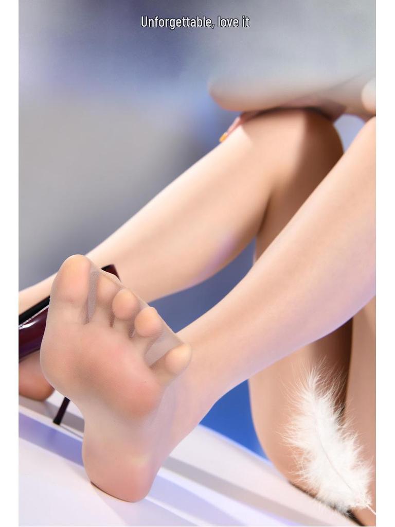 Qinghe Ultra-Thin Black Silk Stockings: Cut-to-Fit T-Crotch, Non-Squeezing, Invisible, Anti-Snag Bare Leg Pantyhose