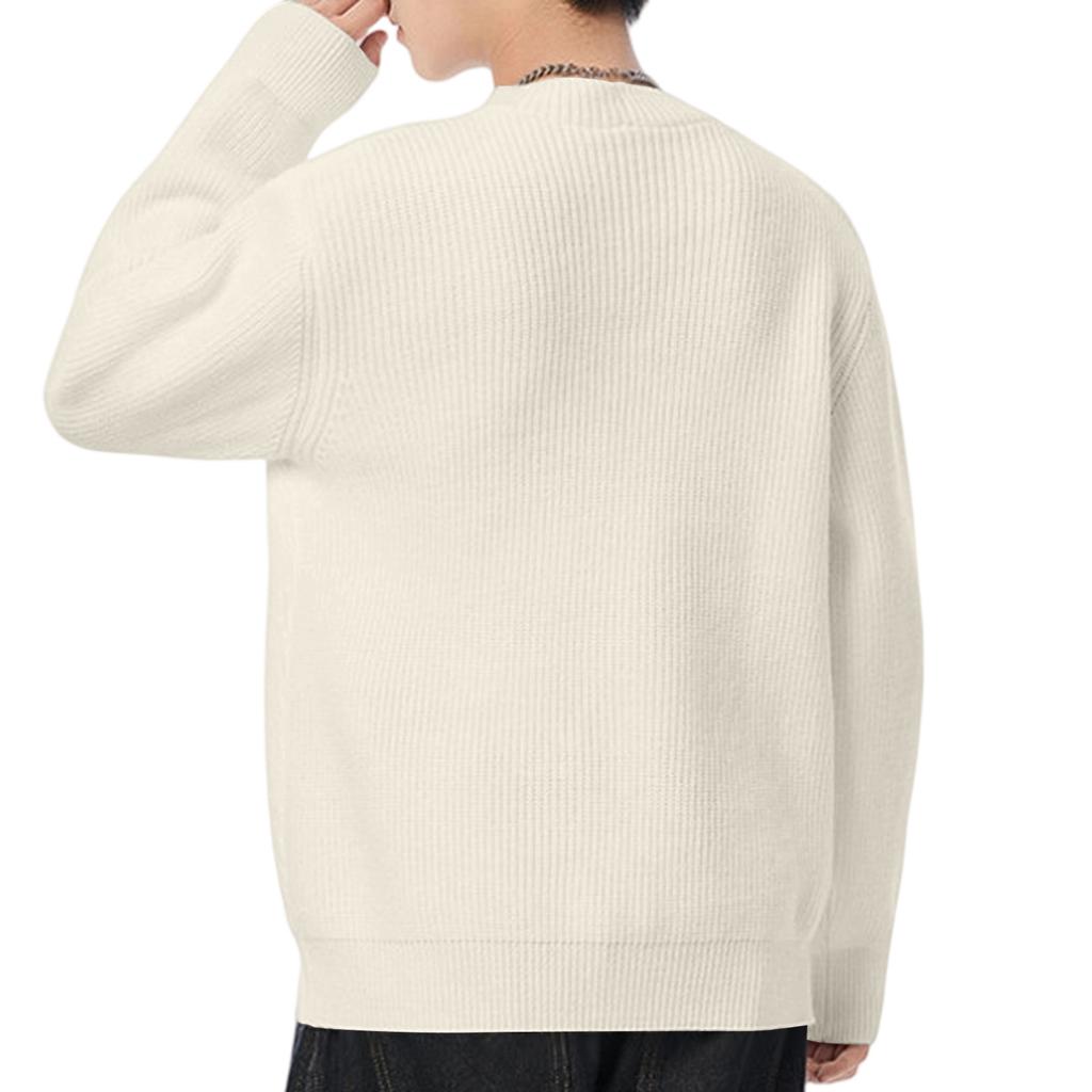 Men's  Fashion  Knitting  Pullover  Long Sleeves  Loose  Round Neck  Sweater