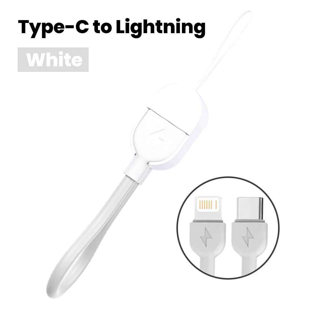 PD 20W/60W Cable Portable Keychain Short USB C To Type C Fast Charging Wire For Samsung Xiaomi iPhone 17 16 15 14 13 Support Data Transfer