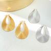 High-quality 2026 Jewelry, Niche Design, Personalized Earrings, Exaggerated Retro Geometric Curved Striped Water Drop Stud Earrings
