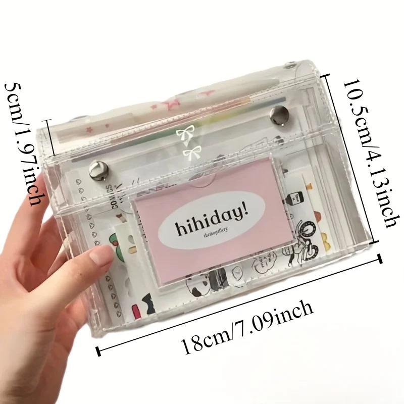 

4-Layer PVC Transparent Makeup Bag, Travel Toiletry Organizer & Multi-Purpose Pencil Case For Students прозорий