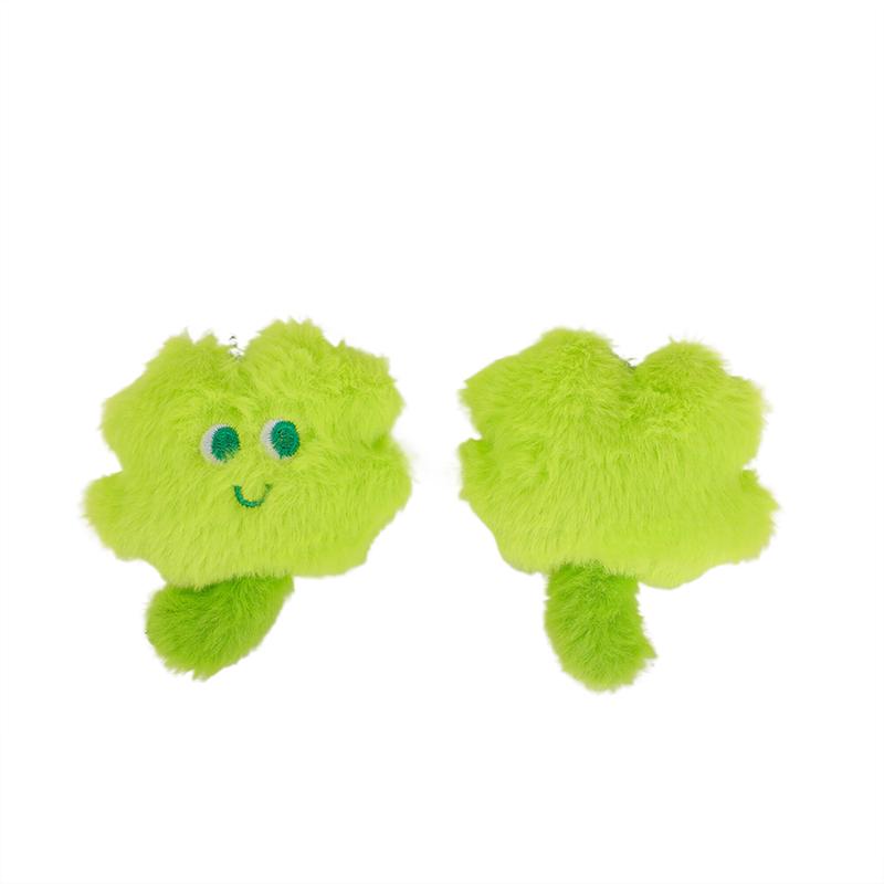 Fashion Plush Lucky Grass Keychain Cartoon Four Leaf Clover Keychain Pendant Exquisite Backpack Decoration Accessories Gifts