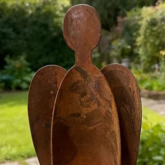 1/2Pcs Rusty Angle Candle Holder Weather-proof Iron Art Tealight Candle Stand Metal Candlestick Indoor Outdoor Garden Home Office Desktop Decoration