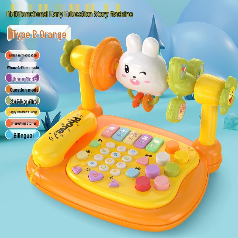 Multifunctional Kids' Phone & Piano Toy with Lights and Music for Early Education
