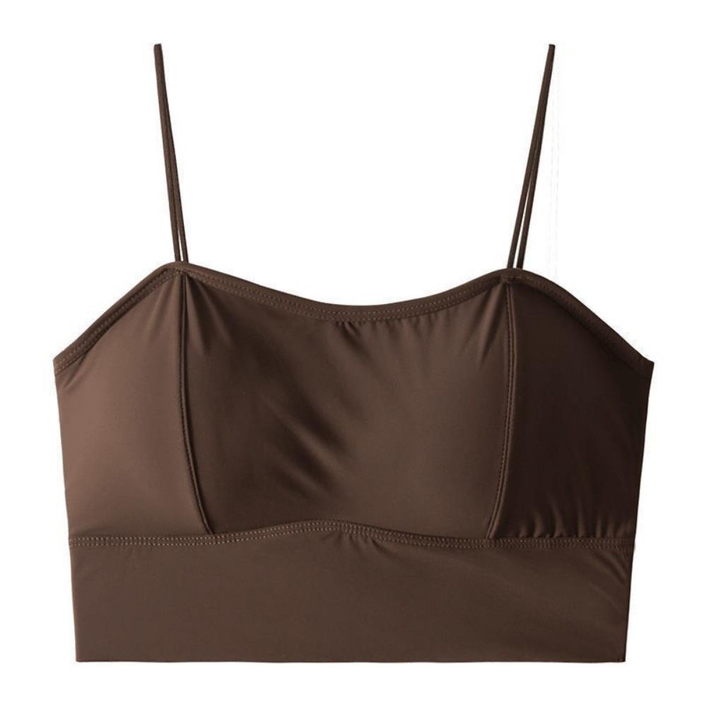 Thickened 4 Cm Chest Pad, Summer Ice Silk, Large U Back, Sling, Beautiful Back, Chest-wrapped Tube Top, No Steel Ring Backing, Underwear, Bra.