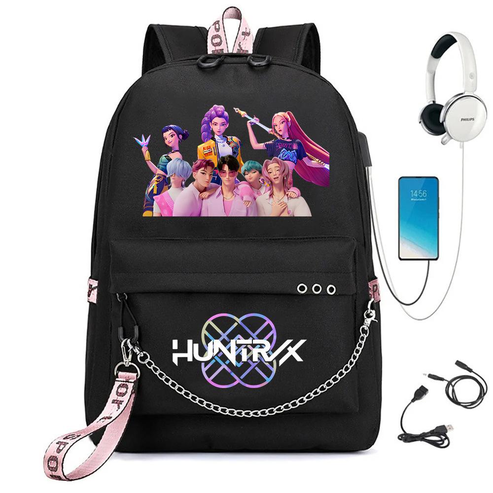 School Popularity Kpop Witch Hunter Group Printed Student Bag Trendy Backpack Usb Bag backpack