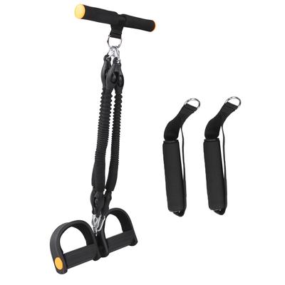 Multifunkční fitness pedál odporová guma nožní elastické tahové lano sed-lehy břišní posilovač