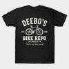Men Black Print T-shirt Deebo'S Bike Repo Est. 1995 - Vintage Logo No-Cut Transfer Paper Print Cotton Tshirt