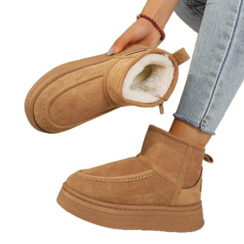 Winter new thick-soled snow boots women's ugly cute big head piled thickened cotton shoes warm bread cotton boots