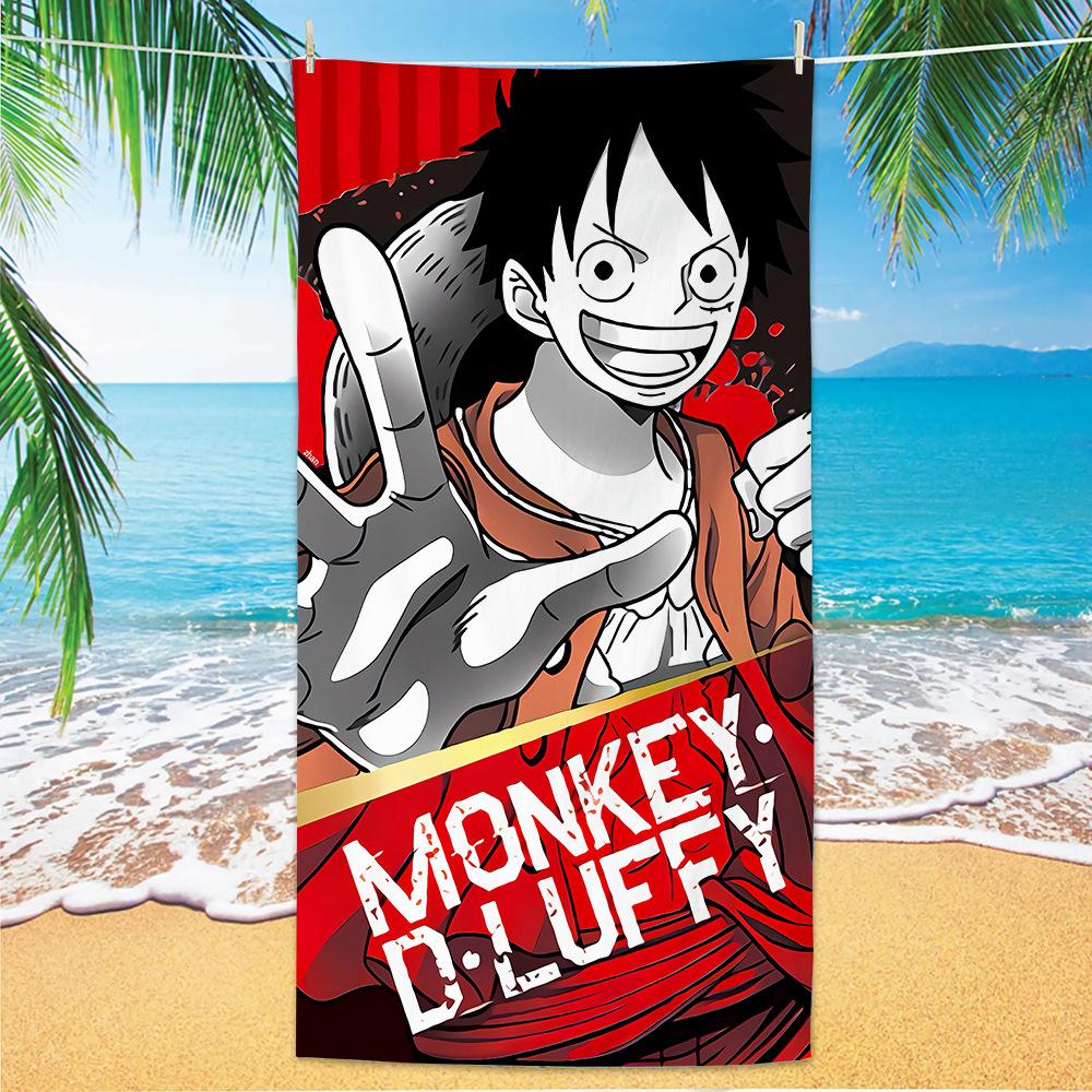 Popular Beach Towel Cartoon Animation Nautical King Bath Towel Microfiber Quick-Drying Towel 140x70