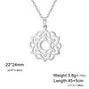 LIKGREAT Yoga Lotus Necklaces Stainless Steel Flower of Life Pendant Women Girls Mandala Healing Buddha Spiritual Chakra Jewelry