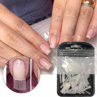 1Pack 3cm Nail Silk Extension Nail Form Fiberglass Nail Extension Glass Fiber Nail Salon