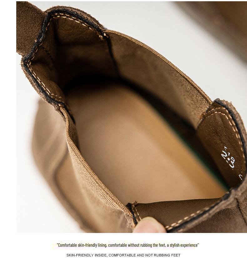 מגפי צ'לסי לגברים: דגם Dr1460 רטרו בסגנון בריטי, מגף מרטין מעור, סליפ-און, חם וקז'ואלי.