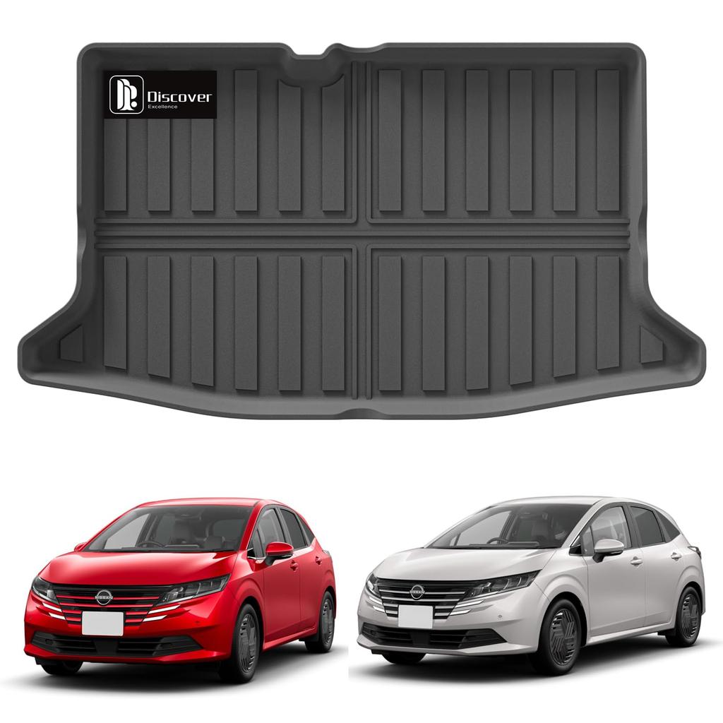 Nissan Note Aura 3D New Luggage Mat TPE Rubber Waterproof NOTE E13 2WD December D.E. (Trunk Mat) Mat, Flushable, Non-Slip, (NISSAN AURA/e-power Year