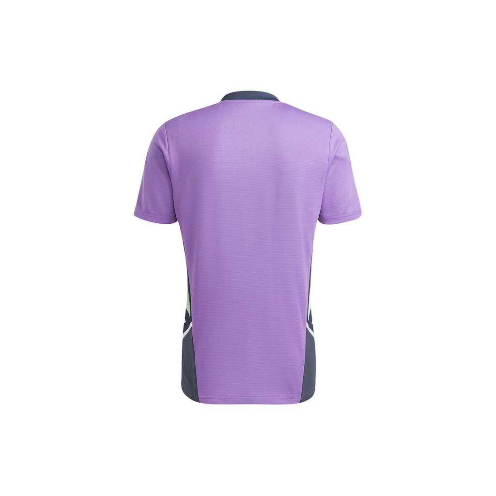 adidas Maglia da Calcio Vintage a Manica Corta Taglio Dritto Slim Fit con Stampa Logo Unisex Viola HT8794