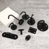 4Pcs Black Stainless Steel Top Hook Wall Bag Ceiling Fan Lamp Roof Fan U-Shaped Hooks