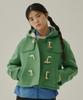 Covernat Woman Hooded Short Duffle Coat Light Green