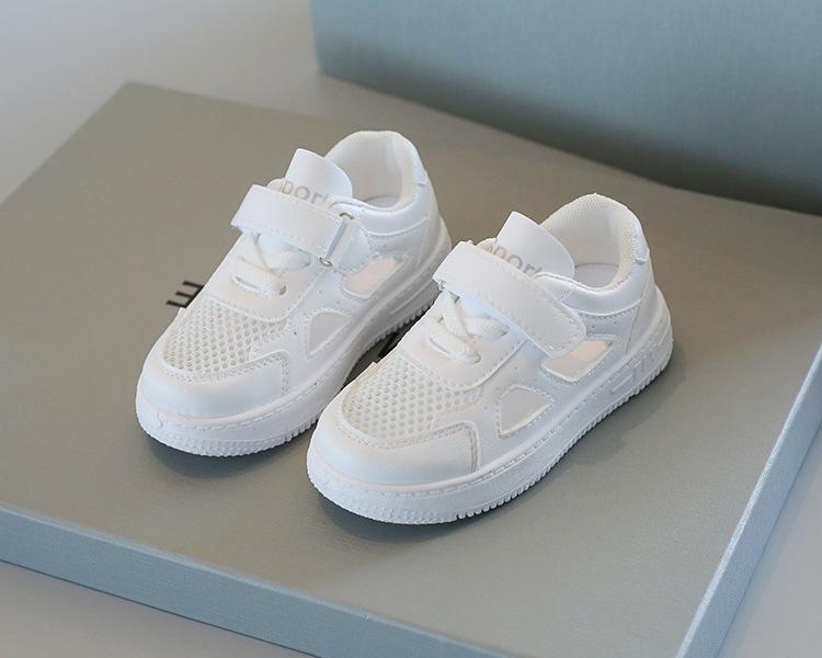 Summer Kids White Sneakers Breathable Mesh Shoes Fashion Boys Girls Casual Sports Skateboard Shoes Youth School Shoes