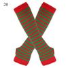 Striped Elbow Gloves Women Emo Gloves Winter Warm Long Sleeves Gloves Women Fingerless Stripe Hip-Hop Knitted Elbow Mittens