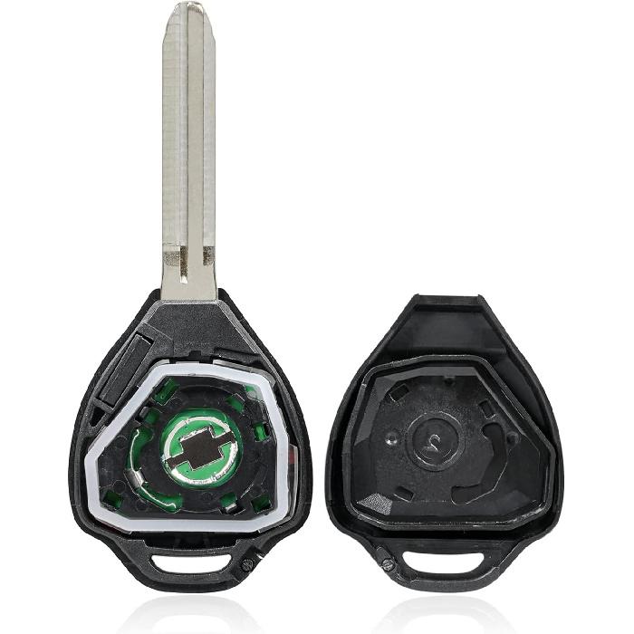 Keyless Entry Remote Replacement Key Fob Fit For Toyota Rav4 2006-2010/Scion XB 2008-2013 Vehicles That Use HYQ12BBY With 4D67 Chip (2 Pack)