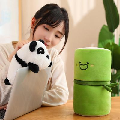 Entzückendes Panda-Plüschtier im Bambusrohr für Heimdekoration und