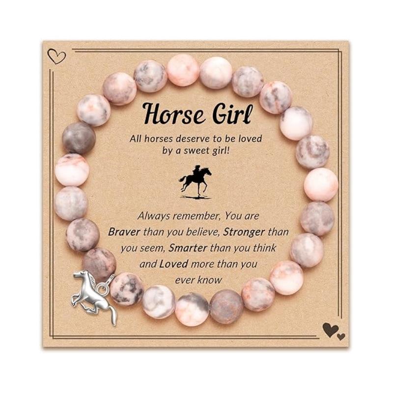 JYL TS Bracelet  Horse Pendant Soft Clay Adjustable Enhances Freedom & Fortune