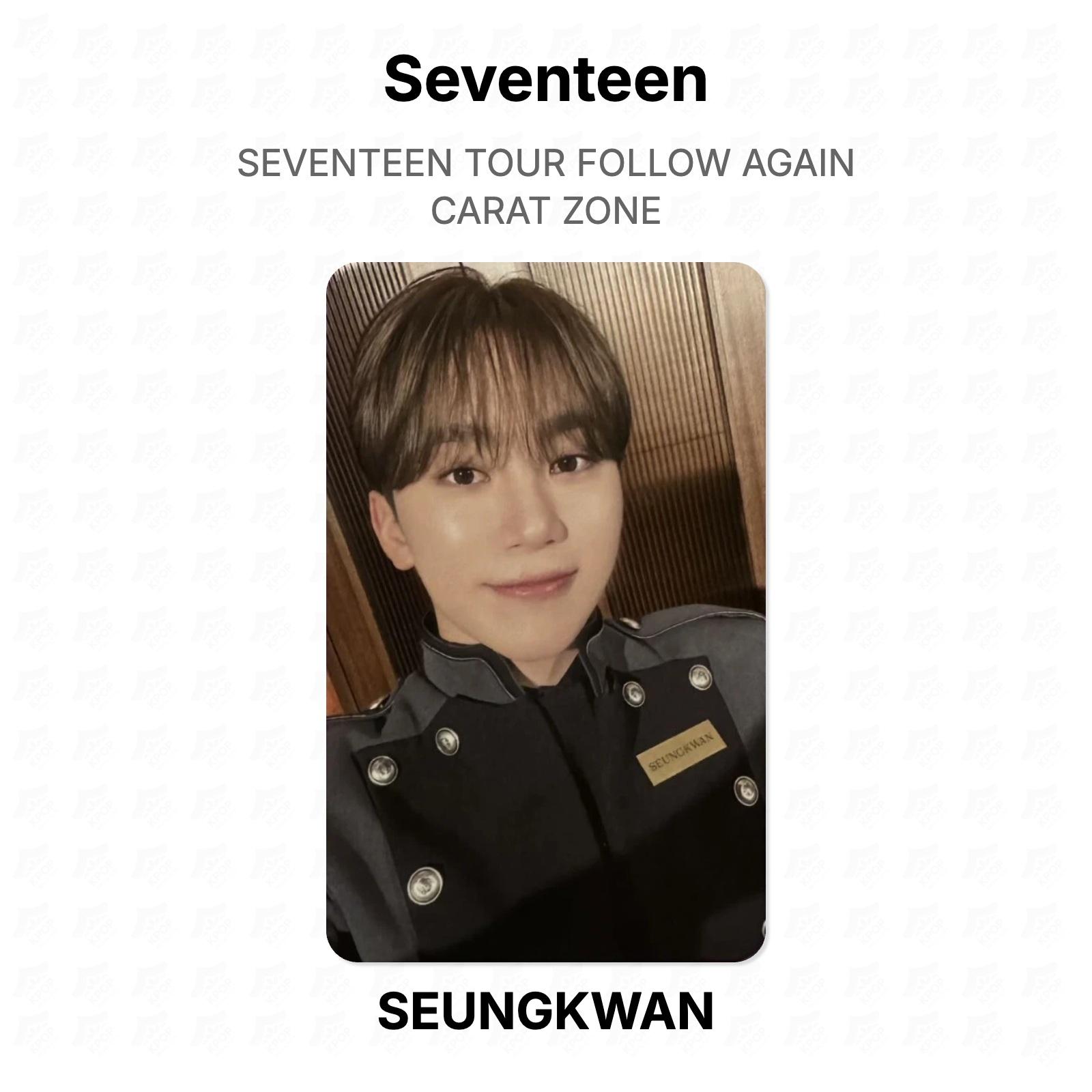 Официальная фотокарточка SEVENTEEN TOUR FOLLOW AGAIN CARAT ZONE SEUNGKWAN