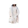 Li Ning CF Su Series Silk Road Exploration Show Casual Sports Long Hooded Warm Down Jacket Women Outerwear Off-White AYMQ562-2