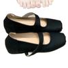 French inner height increase square head Mary Jane shoes women's 2025 new summer and autumn with skirt ballet single shoes evening shoes