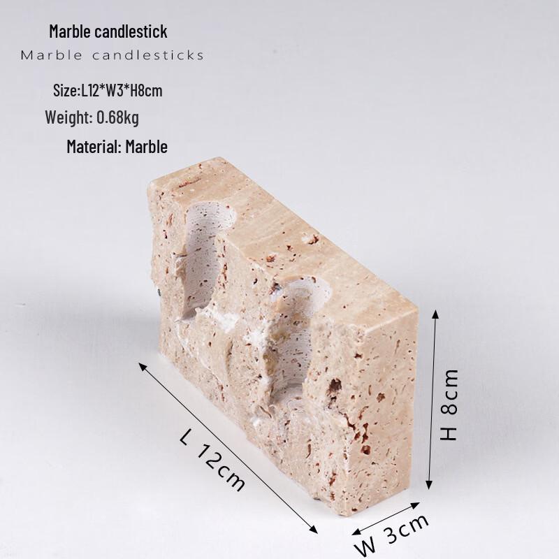 Travertine Style Acrylic Candle Holder