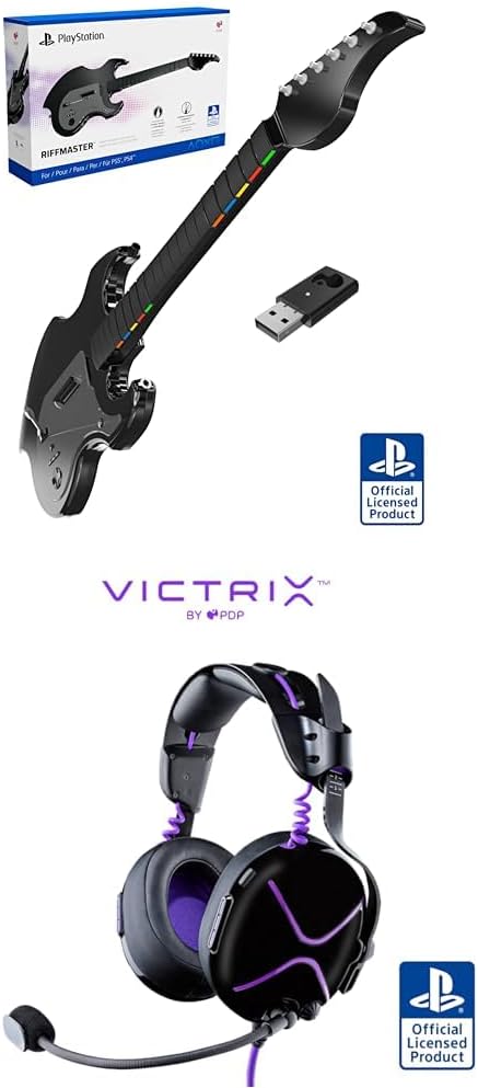 Pd Riffmaster Ps Gitarren-Controller + Pro Af Passives Kabelgebundenes Gaming-Headset Set