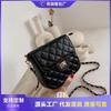 Rhombus Chain Small Bag Women's New High-end Texture Shoulder Messenger Bag Popular Small Square Bag