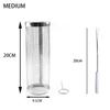 Stainless Steel Grill Multiuse Roaster Rolling Cylinder Basket Portable Mesh Rotating BBQ Cage Oven Home Barbecue Accessories
