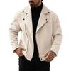 Men's Modern Motorcycle Jacket Lightweight Zip Up Long Sleeve Motorcycle Coat Slim Fit Lapel Outdoor Windbreak