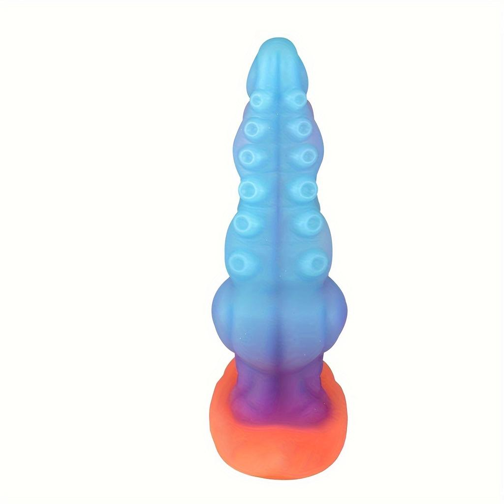 Glow in The Dark Tentacle Silicone Toy,Wearable Liquid Silicone Design,Granular Texture,Strong Suction Cup,Fantasy Collection,Soft Premium Material