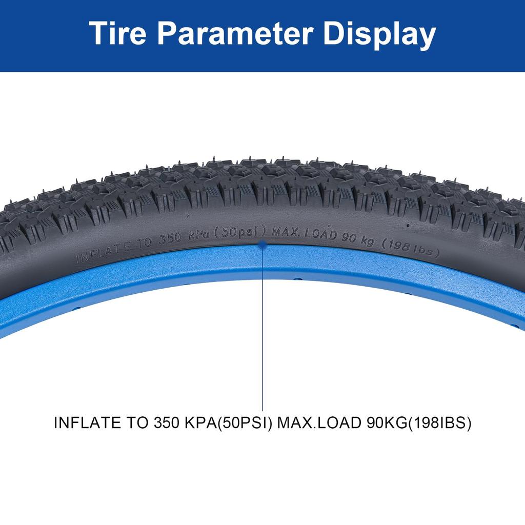 FengCan 27.5x2.10 Tire, 27.5x2.10 52-584 Bicycle Tire, Suitable for 27.5-inch Mountain Bikes and Cross Bikes, 2.10-inch Section Width (BQ040)