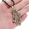 Kinitial Punk Viking Norse Dragon Knot Antiquity Pendant Necklace Vintage Strange Collar Chain For Man Women Chic Jewelry Gift