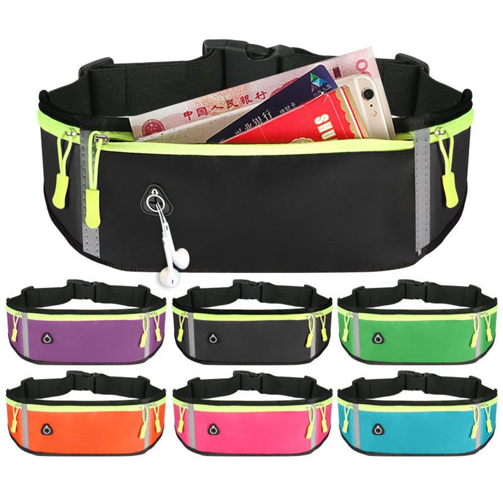 

Portable Running Wallet Unisex Waterproof Waist Pack Money Pouch Sport Bags Waist Bag Running Bags black-no water holder