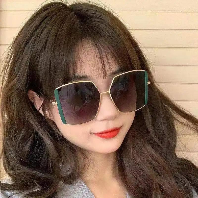 New Fashion Square Sunglasses Woman Brand Designer Metal Sun Glasses For Women Outdoor Driving Eyewear Uv400