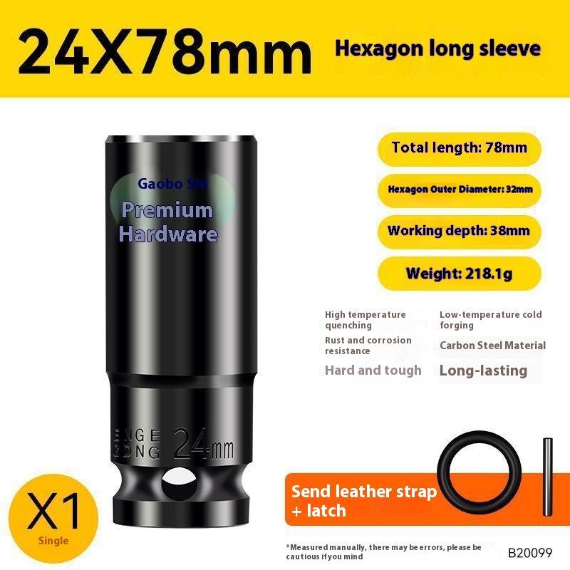 Elektrischer Schraubenschlüssel Verlängerte Sechskantnuss Pneumatische Luftpistole Vertiefte Stecknuss Luftschrauber Autoreparaturwerkzeug