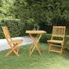 Day and Night - Day and Night Folding Garden Dining Table 3 Pieces Solid Acacia Wood