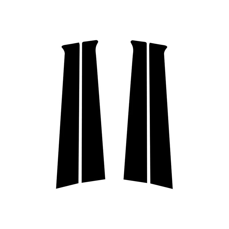 

4 шт., глянцевые черные наклейки, Декор, стойки автомобиля, обшивка двери, окна, крышка для Chevrolet Aveo Hatchback 2011-2015