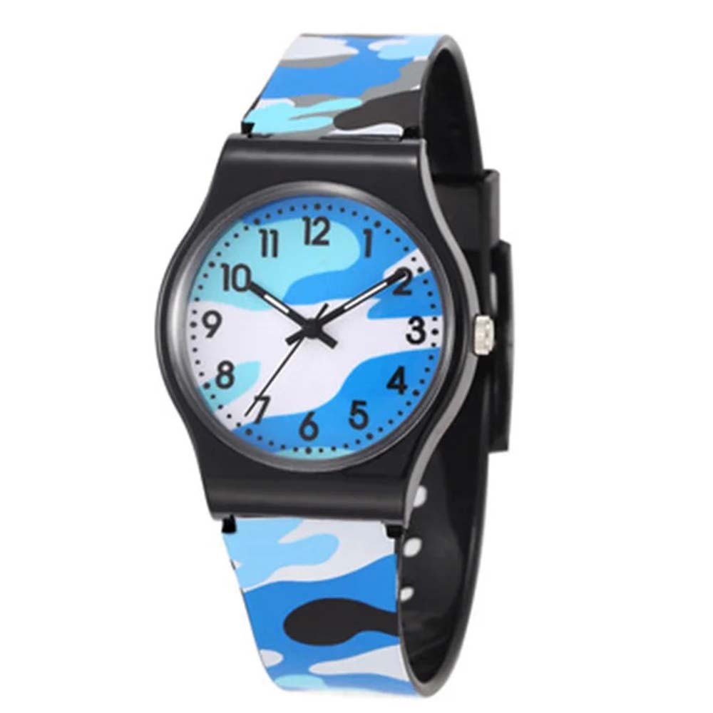 

Красивые камуфляжные наручные часы детские силиконовые часы мультфильм кварцевые детские часы мальчики подарочные часы для детей Reloj Para Ninos синий