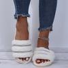 Fashion 2025 Fashion Thicken Furry Slippers for Women House Flat Comfort Slippers Woman Winter Non Slip Wear-Resistant Sandals Female