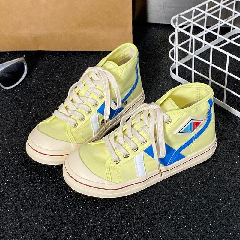 Retro Canvas Shoes 2025 Summer New Casual Student Soft-soled Shoes Versatile Breathable Women's Shoes Color Matching Sports Shoes