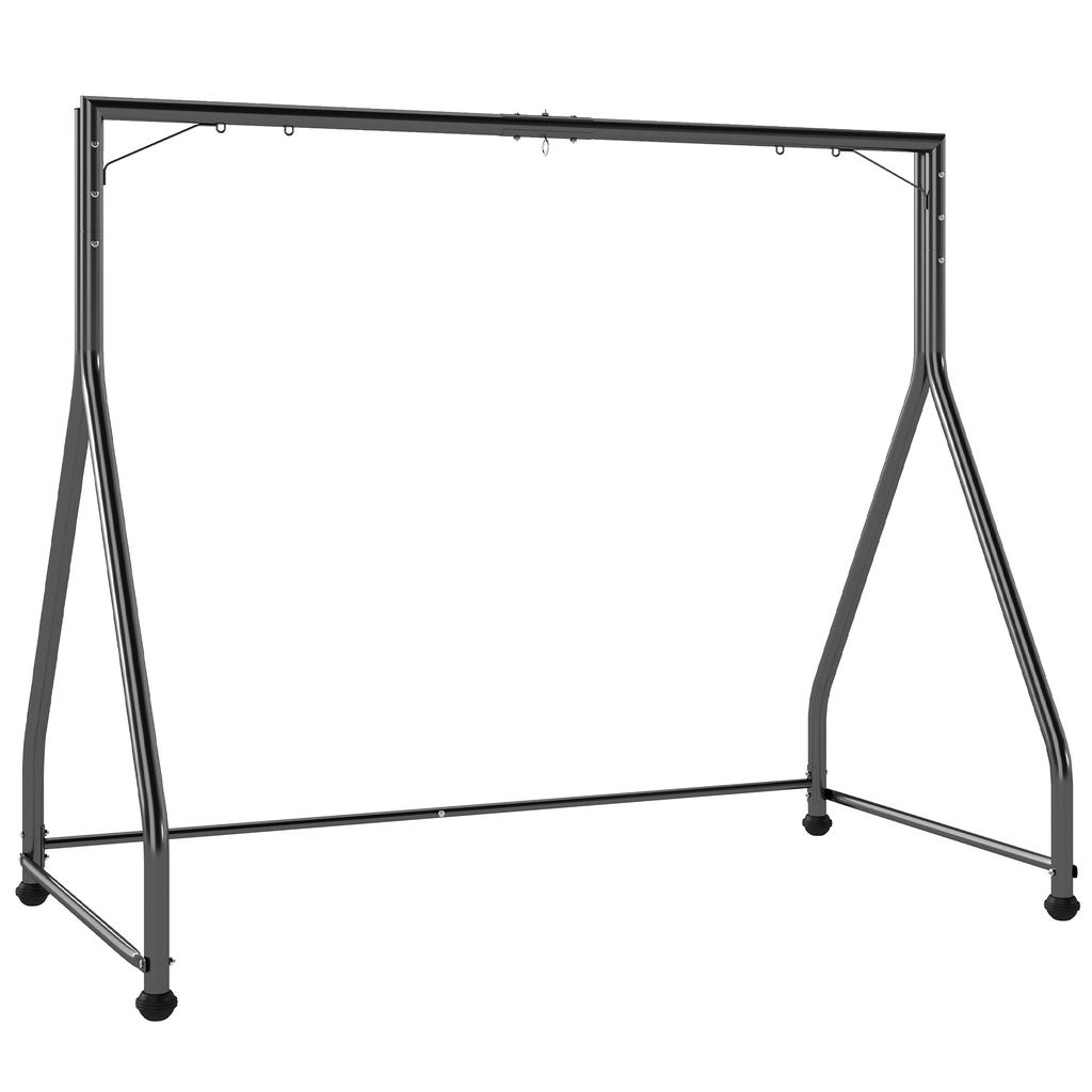 Steel Swing Stand, for 2 and 3-Seat Swings, 360 Kg Load, 210 X 117 X 175 Cm, Black