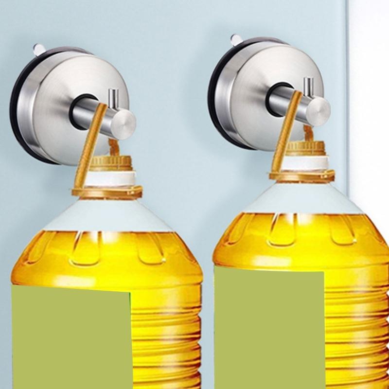 Strong Suction Cup Hook for Holiday Wreaths Bathroom Kitchen Waterproof Stainless Steel Wall Hangers