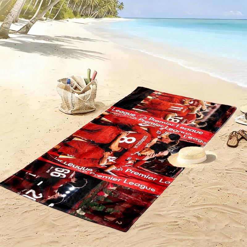 Liverpool Players Print Beach Towel, Large Soft Quick Dry Towel for Beach Camping Swimming