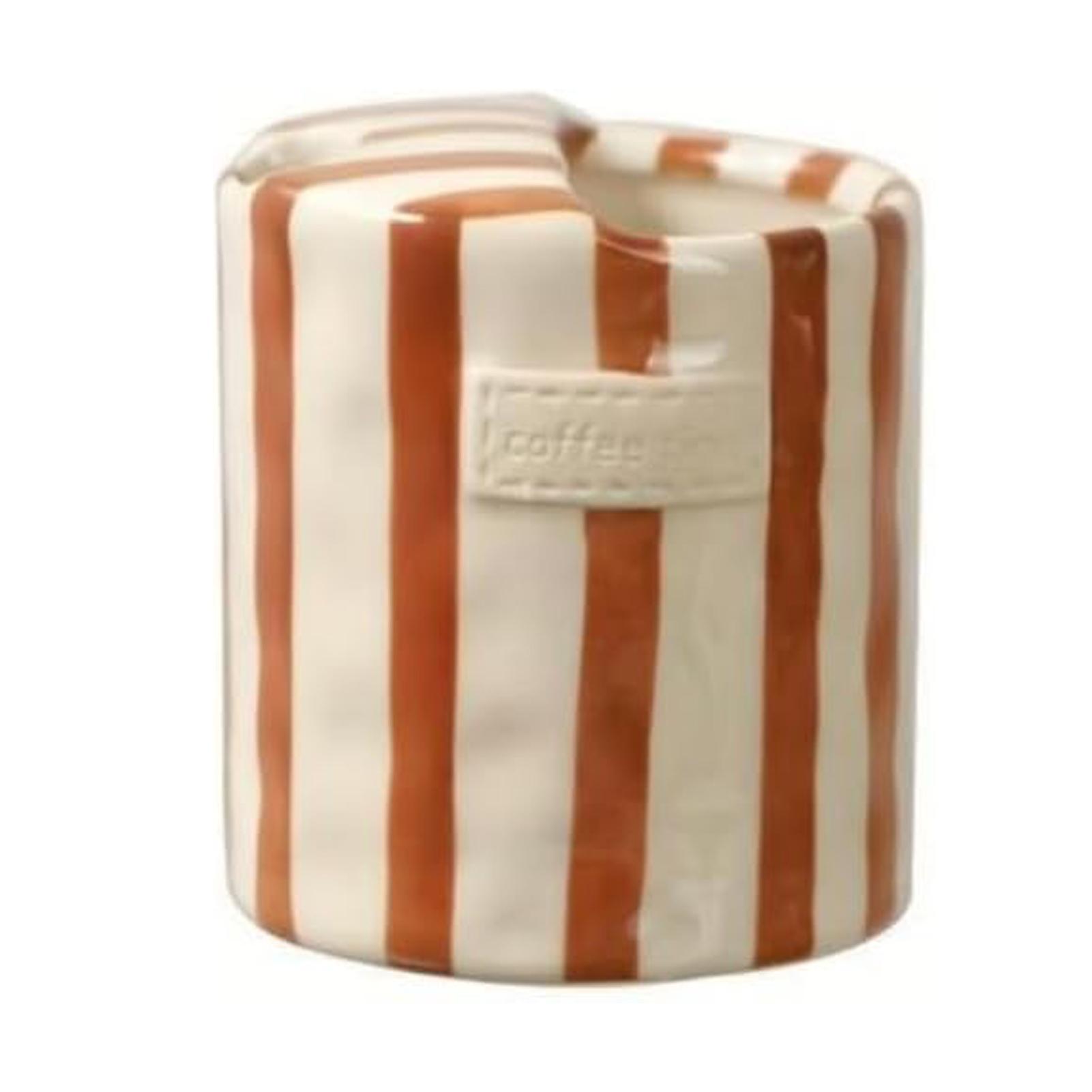 2026 Non-Slip Mug Ceramic Hand-Painted Mug Heat-Resistant Cup Hand-Painted Retro Striped Mug For Home Valentine’S Day Office 300ML светло-коричневого