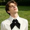 Bow Tie Adjustable Length Soft Touch Pure Color Neck Tie Formal Occasions Business Weddings Parties Outfit Accessory